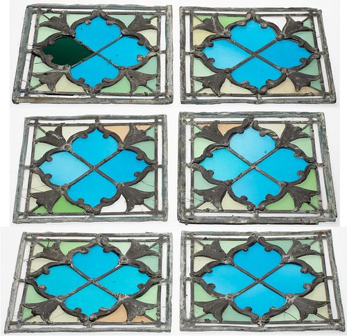 6 Stained Glass and Lead Small Windows