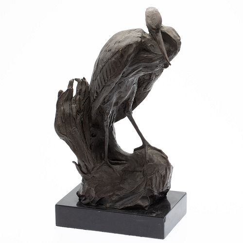 After Antoine-Louis Barye, Bronze Heron