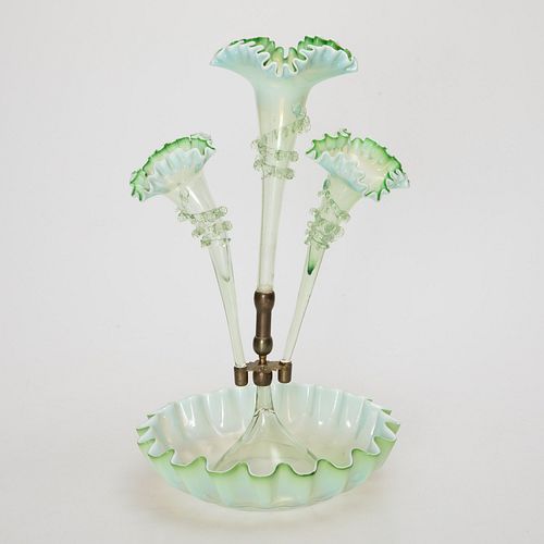 Victorian Blown Glass Epergne 