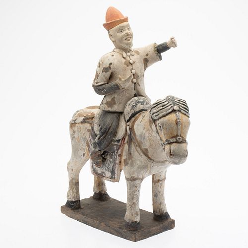 Chinese Pottery Equestrian Group, Ming Dynasty