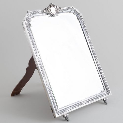 Victorian Silver Plate Dressing Mirror