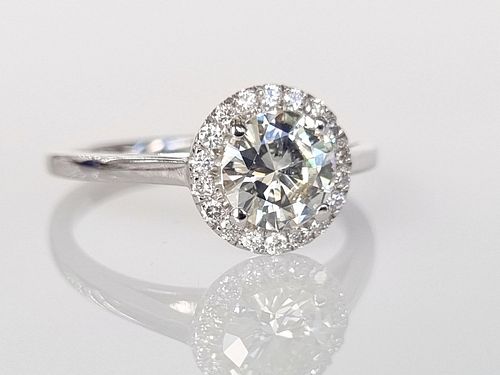 Dazzling 1.20CTW Diamond Solitaire Ring in 14K White Gold
