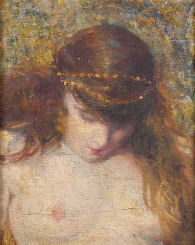 ANTONIO MANCINI, Oil Painting of Nude Woman