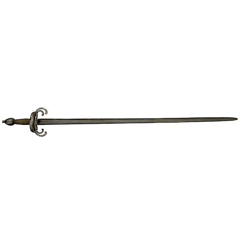 Early 17th Century Italian Rapier With Crab Claw Hilt