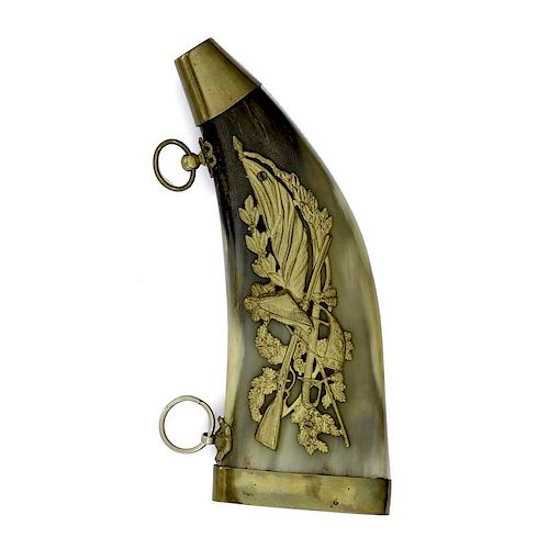 French Military Officer's Powder Flask