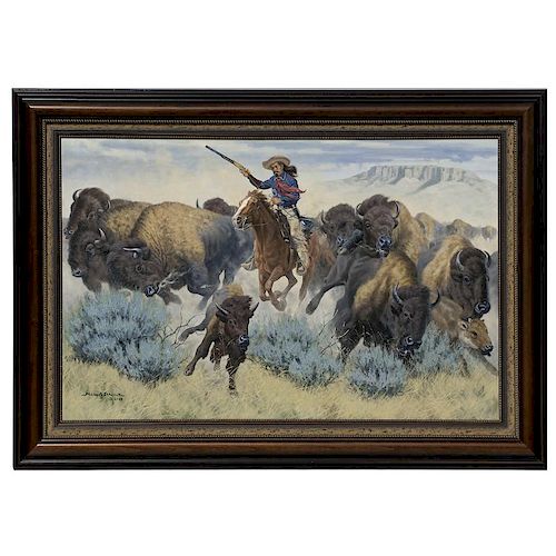 Oil Painting of Buffalo Bill by Michael Schreck