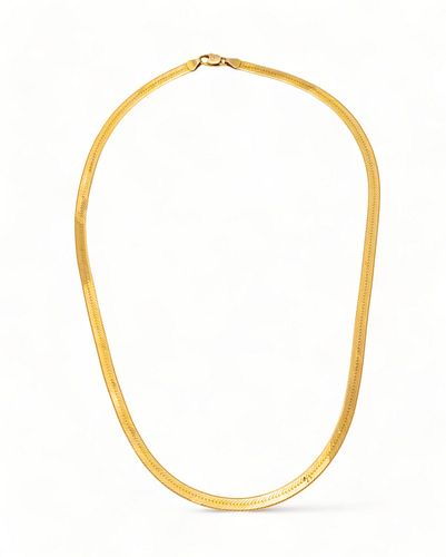 14k Gold Necklace Ca. 1980, L 17.5" 9.3g