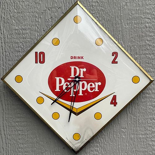 1963 Drink Dr. Pepper 15-Inch Pam Clock