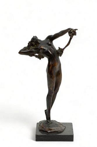 Harriet Whitney Frishmuth (American, 1880-1980) Bronze Sculpture Ca. 1921, "The Vine", H 11.75" W 7.25"