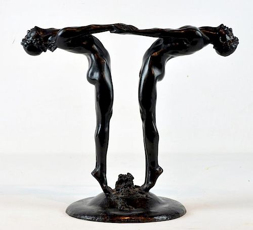 Bronze Figure "Two Dancers" Maude Sherwood Jewett