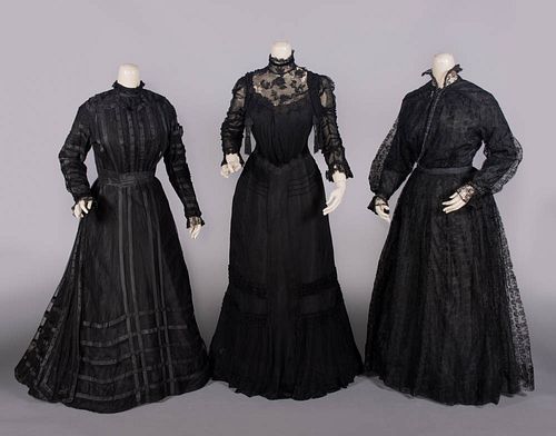 THREE MOURNING DRESSES, 1900-1905