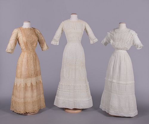 THREE LINGERIE DRESSES, 1908-1912