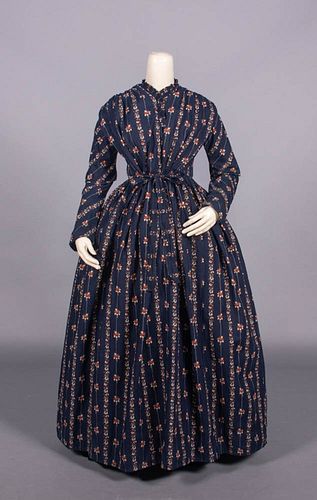 RESIST DYED & PRINTED COTTON WRAPPER, 1840s