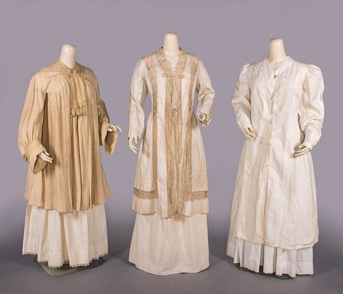 THREE LINEN COATS OR DUSTERS, 1905-1910