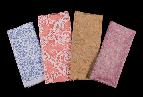 FORTUNY STENCILED COTTON SAMPLES, ITALY, MID 20TH C