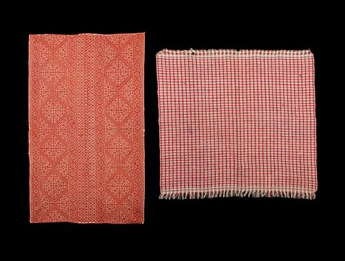SILK EMBROIDERED & WOOL PATTERNED TEXTILES, GREECE, 19TH C