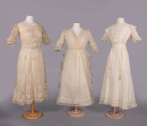 THREE AFTERNOON OR TEA DRESSES, 1912-1915