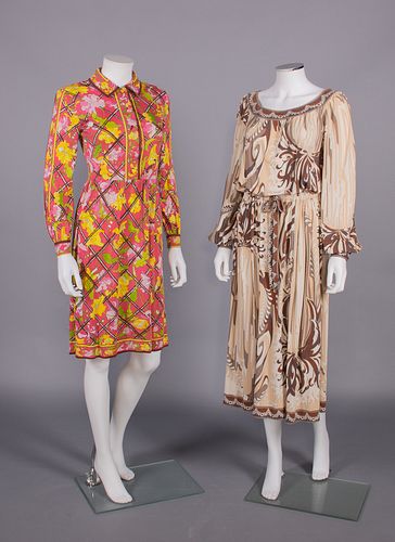 TWO PUCCI DAY DRESSES, ITALY, 1960-1970s