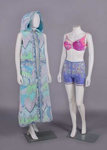 PUCCI BEACH COVERUP & BATHING SEPARATES, ITALY, 1970s