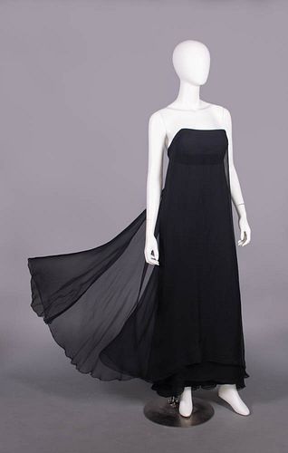 STAVROPOULOS SILK CHIFFON EVENING GOWN, 1950-1960