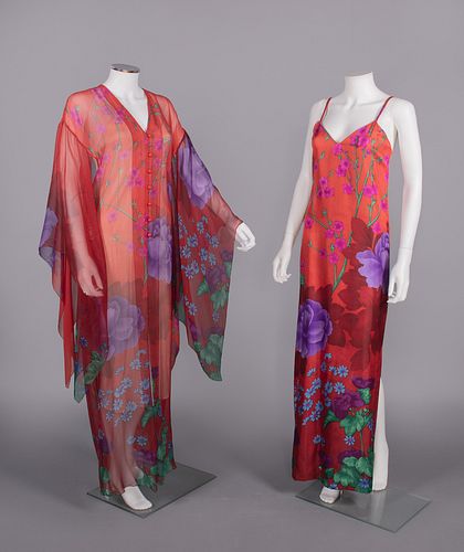HANAE MORI TWO PIECE EVENING GOWN, JAPAN, 1970s