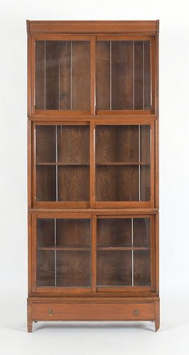 Arts and Crafts Oak Sectional Bookcase