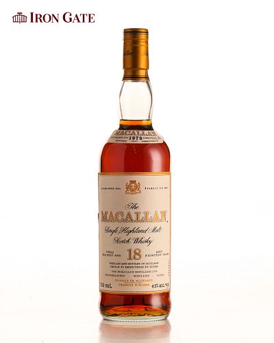 1979 The Macallan Single Highland Malt Scotch Whisky Aged 18 Years - 750ml- 1 bottle(s)