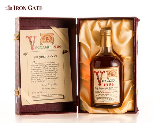 1966 Signatory Vintage Tomintoul Single Highland Malt Scotch Whisky Aged 30 Years - 700ml- 1 bottle(s)