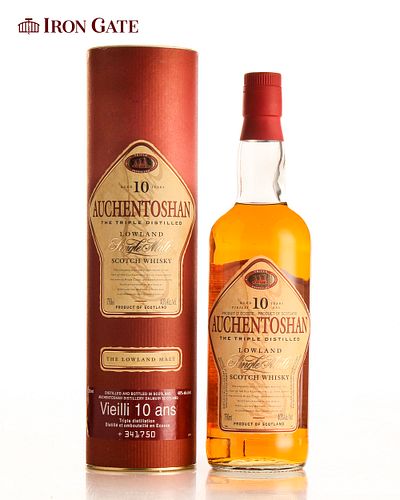 Auchentoshan Triple Distilled 10 Year Single Lowland Malt Scotch Whisky - 750ml- 1 bottle(s)
