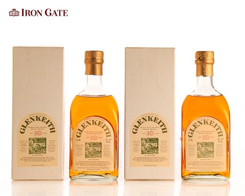 Glen Keith Single Highland Malt Scotch Whisky Aged 10 Years - 750ml- 2 bottle(s)