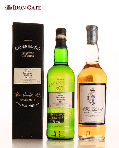 1984 Cadenhead's Authentic Collection Tormore  Aged 13 Years and St Andrew's No1 Blend  - 700ml- 2 bottle(s)