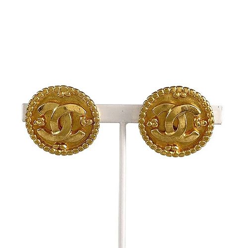 CHANEL GOLD PLATED EARRINGS