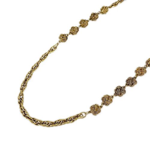 CHANEL KNOT GOLD PLATED NECKLACE