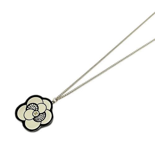 CHANEL CAMELLIA GOLD PLATED NECKLACE