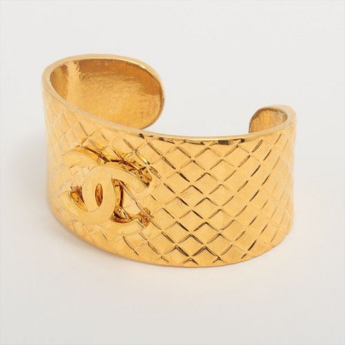 CHANEL COCO MARK GOLD PLATED BANGLE