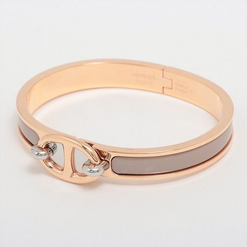 HERMES MINI CLICK CHAINE D'ANCRE GOLD PLATED BANGLE