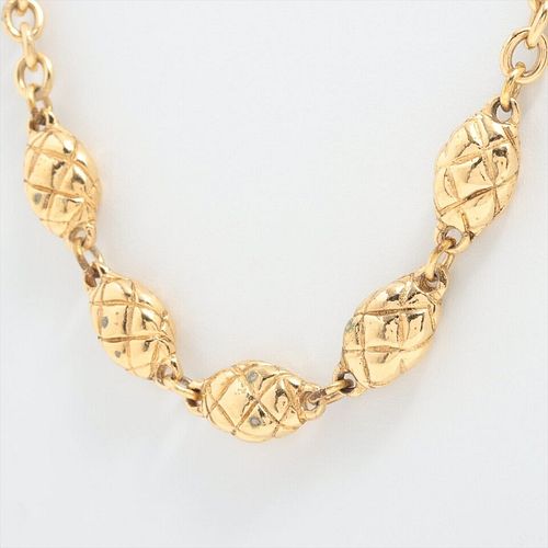 CHANEL MATELASSE LONG NECKLACE GOLD PLATED