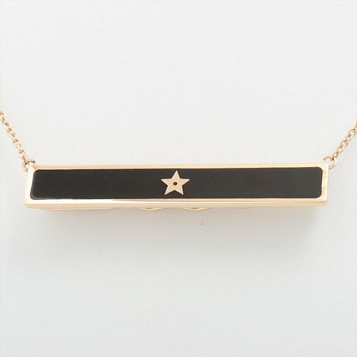 DIOR PLATE GOLD NECK TIE PIN STAR NECKLACE
