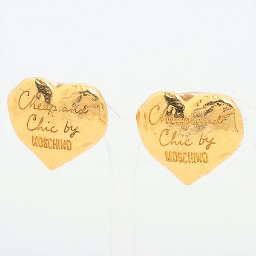 MOSCHINO GOLD PLATED EARRINGS