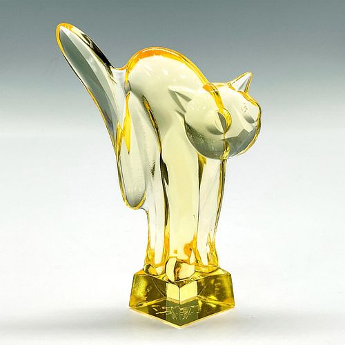 Moser Crystal Art Glass Figurine, Cat
