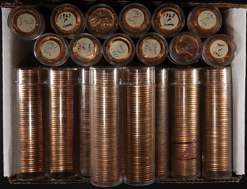 (35 ROLLS) UNC LINCOLN CENTS