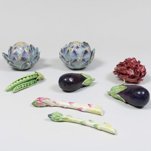 Group of Eight Lady Anne Gordon  Porcelain Models of Vegetables