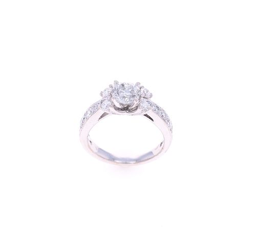 Bridal 1.00ct VS2 Diamond & 18k White Gold Ring