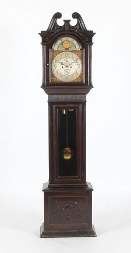 George III Style Hall Clock, Retailed by Bailey Banks & Biddle