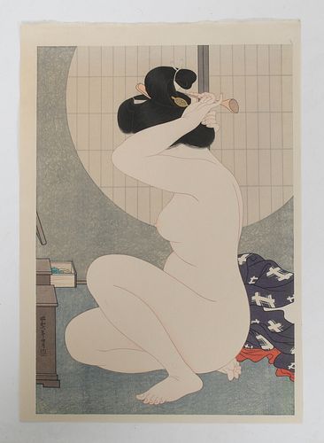 Hirano Hakuho (Japanese, 1879-1957) Woodblock Print 