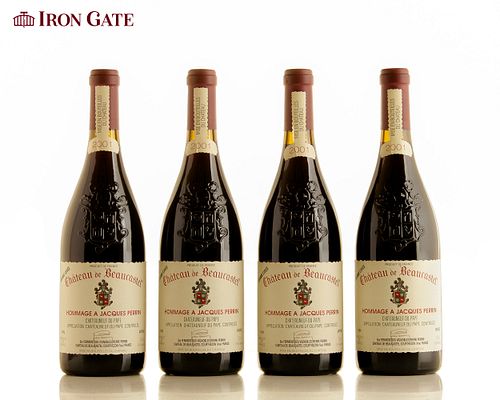 2001 Chateau de Beaucastel Hommage a Jacques Perrin Chateauneuf du Pape - 750ml - 4 bottle(s)