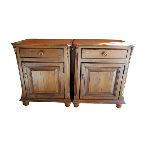 Pair Drexel Provincial Style Side Tables 