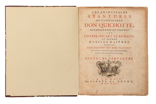 Cervantes Saavedra, Miguel de. Les Principales Avantures de l'Admirable Don Quichotte, représentées en figures par Coypel,...