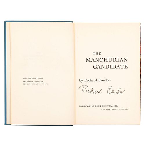 Condon, Richard. The Manchurian Candidate. New York: McGraw-Hill Book Company, 1959. Primera edición. Firmada por el autor