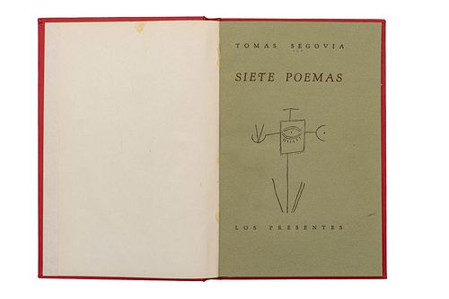 Segovia, Tomás. Siete Poemas de Luz de Aquí. México: Juan Pablos, 1955. Viñeta de Ramón Gaya. 1era edición de 100 ejemplares.